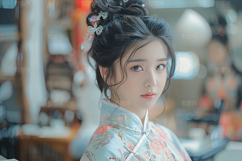 妆造发型彩妆写真摄影图