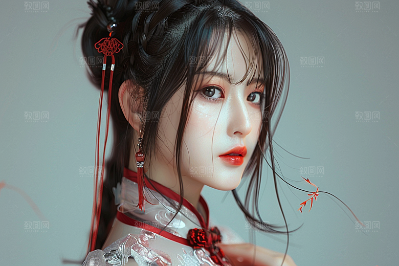 妆造发型肖像写真摄影图