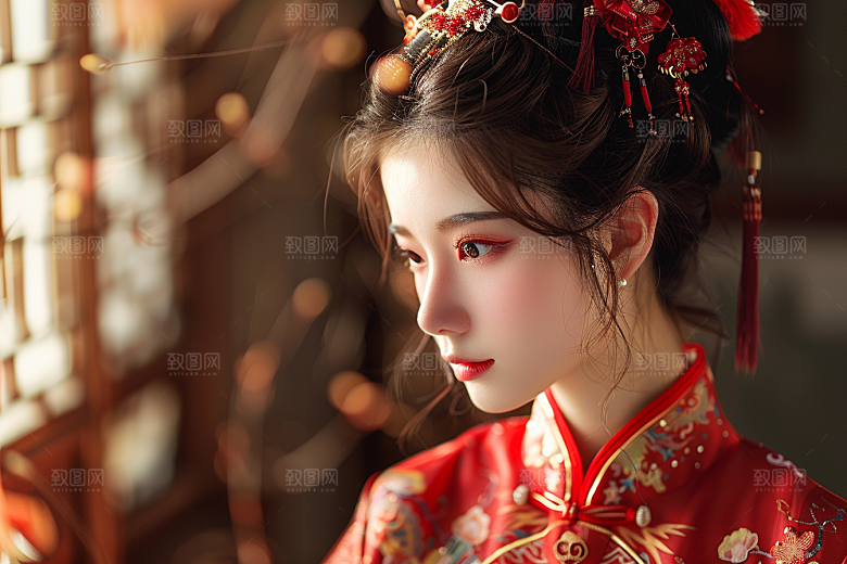 妆造发型写真高清摄影图