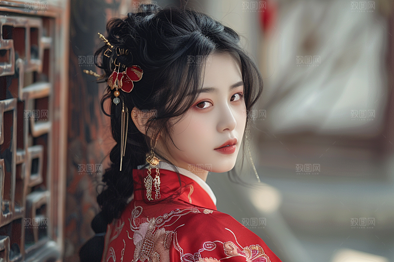 妆造发型肖像彩妆摄影图