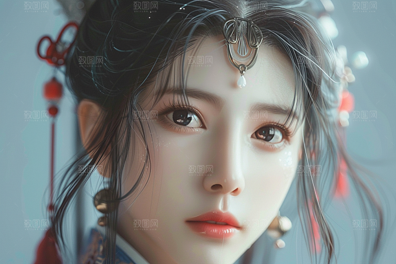 妆造发型美妆造型人物摄影图