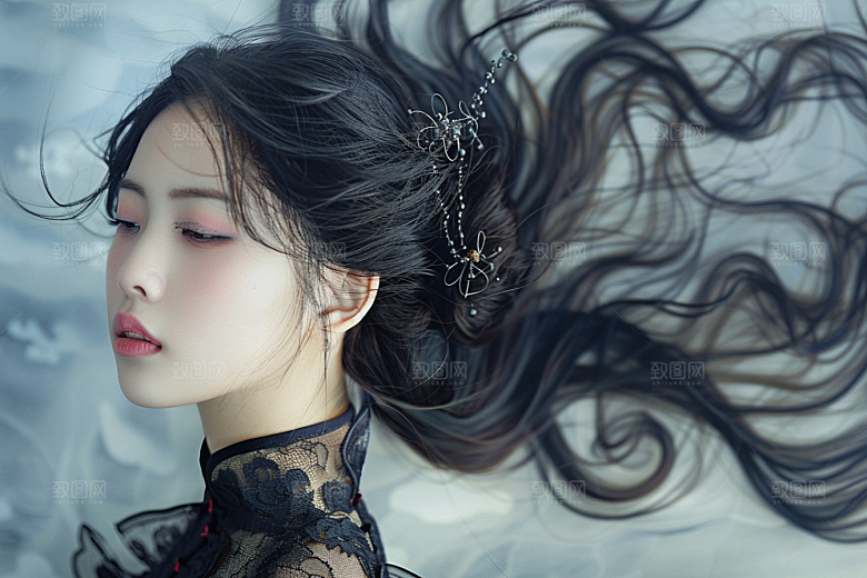妆造发型艺术彩妆摄影图