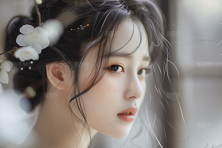 妆造发型唯美艺术摄影图