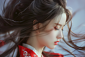 妆造发型唯美高清摄影图