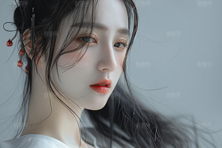妆造发型美妆艺术发型摄影图