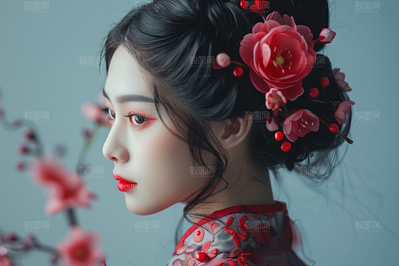 妆造发型人物肖像摄影图