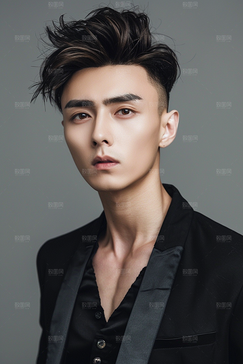 妆造发型艺术发型写真摄影图