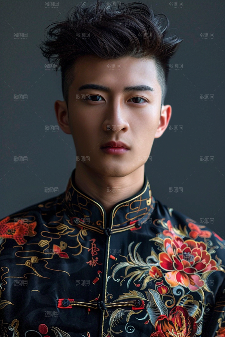 妆造发型艺术发型彩妆摄影图