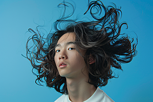 妆造发型唯美艺术发型摄影图