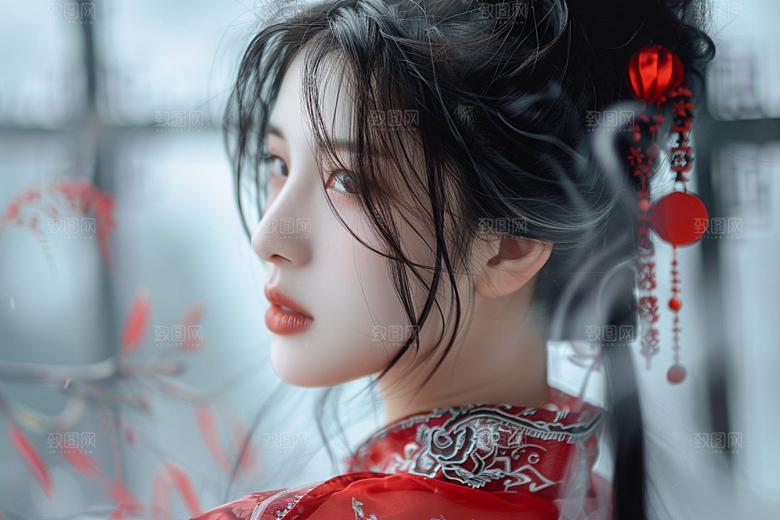 妆造发型唯美艺术摄影图