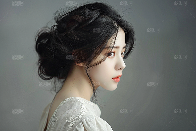 妆造发型肖像高清摄影图