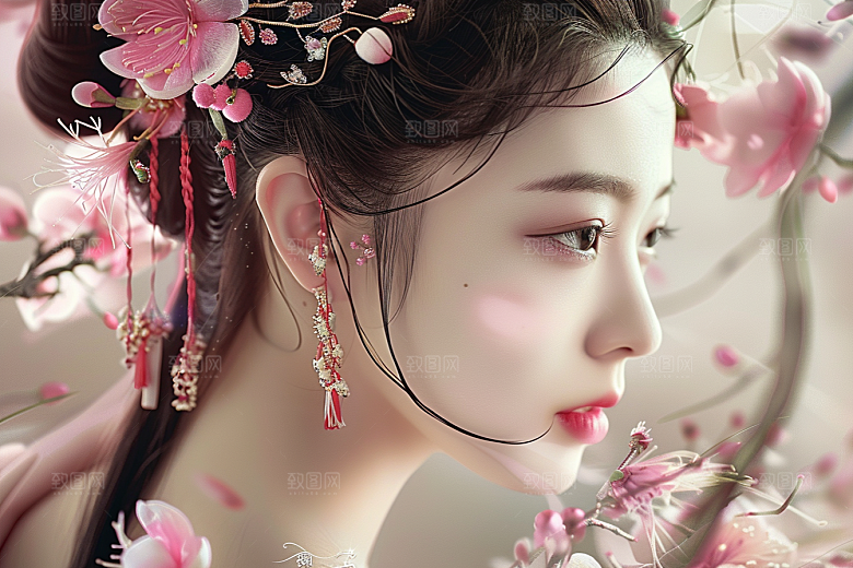 妆造发型美妆造型艺术发型摄影图