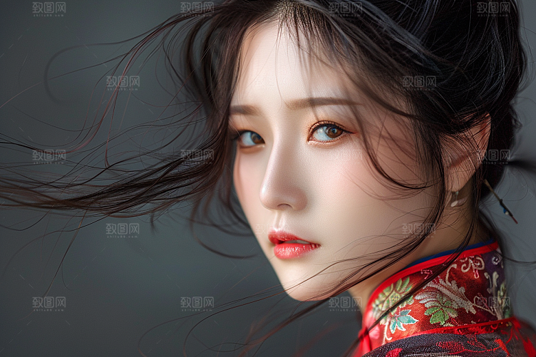 妆造发型肖像艺术摄影图