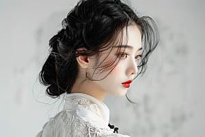 妆造发型美妆造型高清摄影图