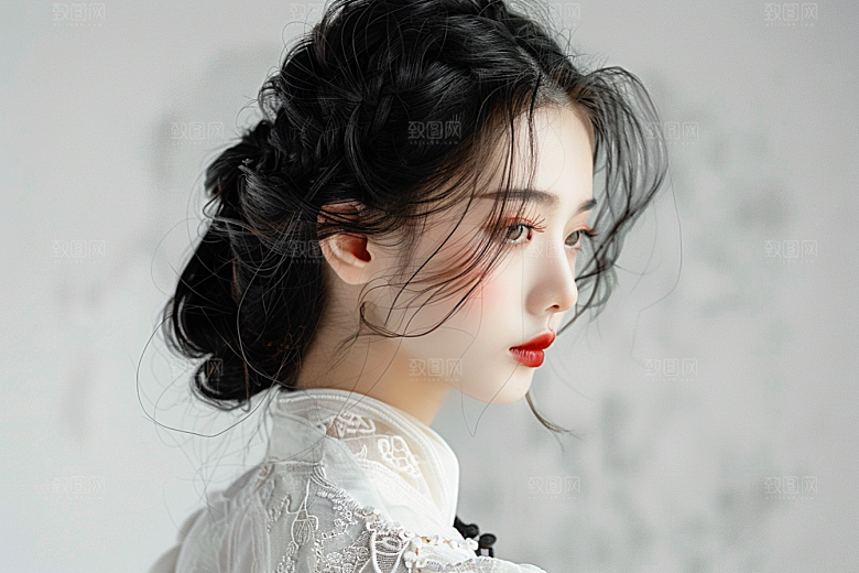 妆造发型美妆造型高清摄影图