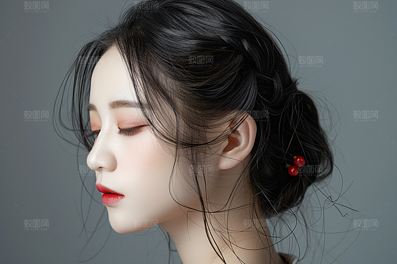 妆造发型高清美妆造型摄影图