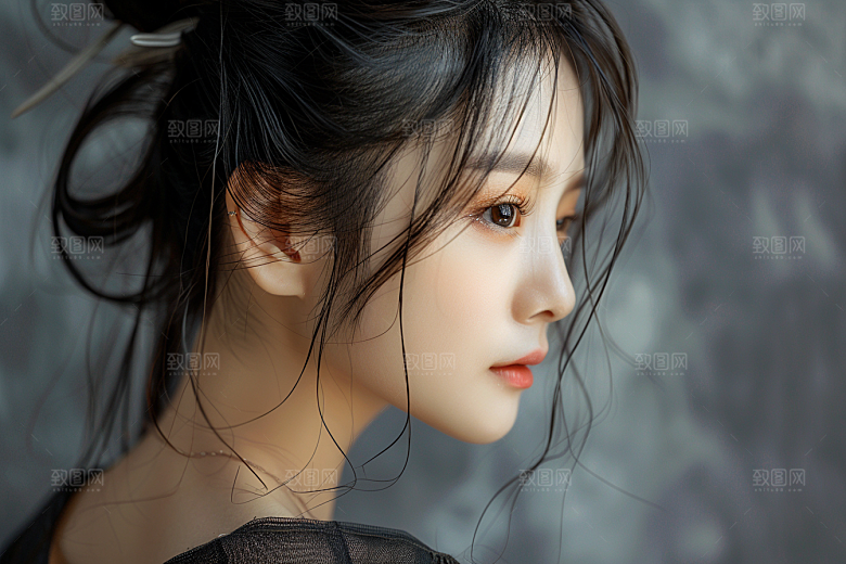 妆造发型美妆造型写真摄影图