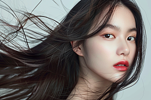 妆造发型唯美美妆摄影图