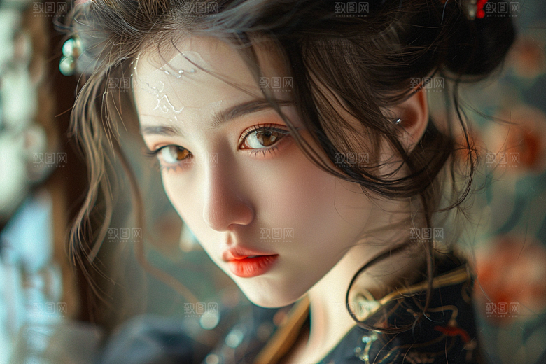 妆造发型艺术发型唯美摄影图
