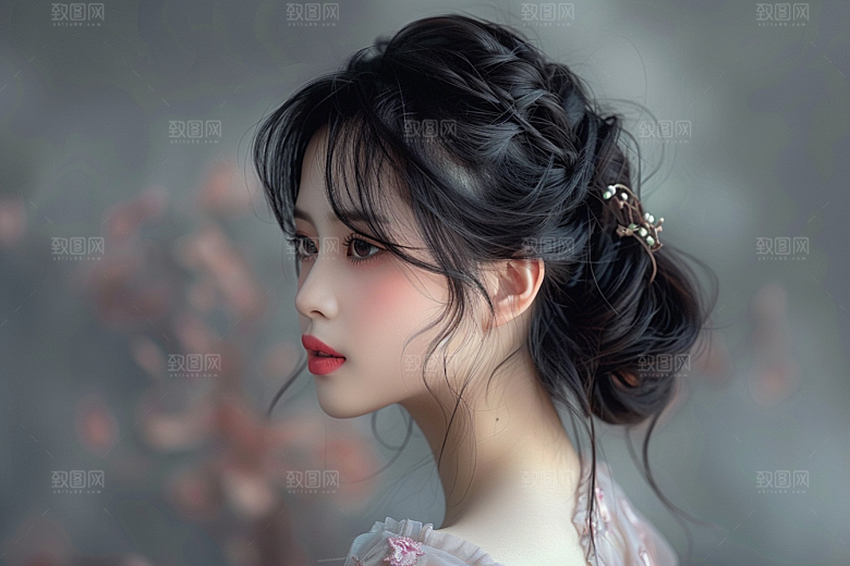 妆造发型人物高清摄影图