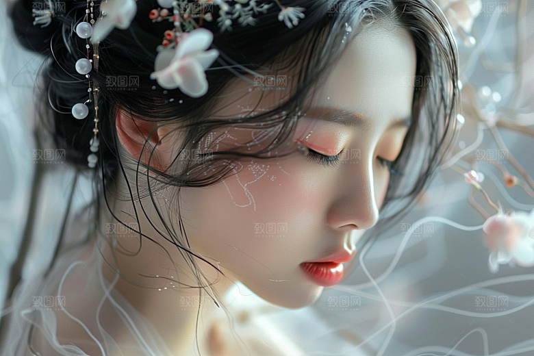 妆造发型人物高清摄影图