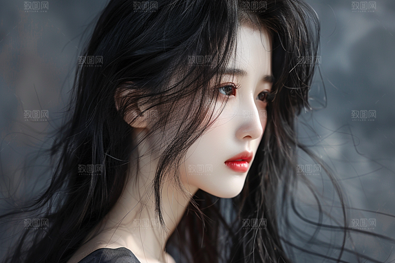 妆造发型艺术发型彩妆摄影图