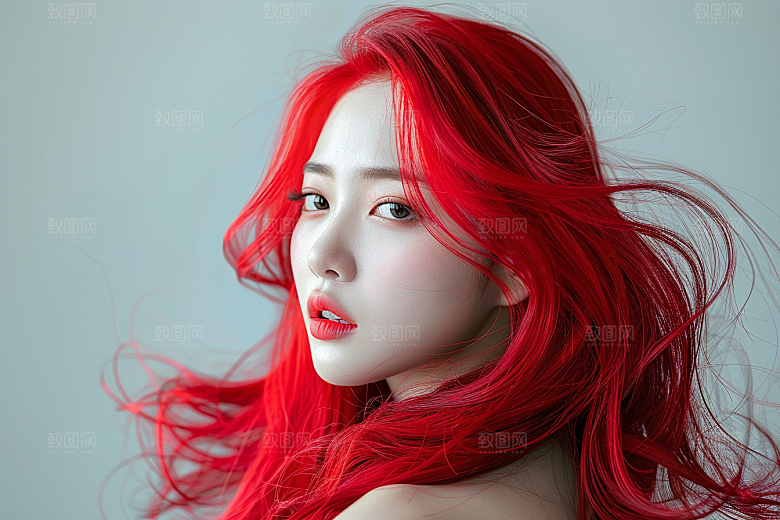 妆造发型艺术发型唯美摄影图