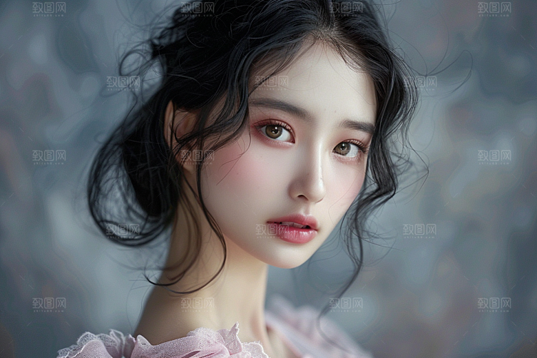妆造发型唯美写真摄影图