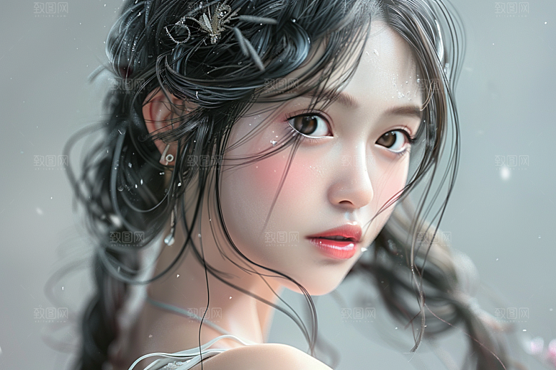妆造发型肖像彩妆摄影图