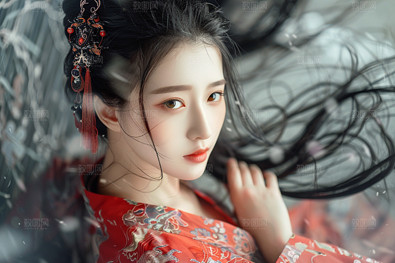 妆造发型人物写真摄影图
