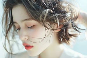 妆造发型人物美妆造型摄影图