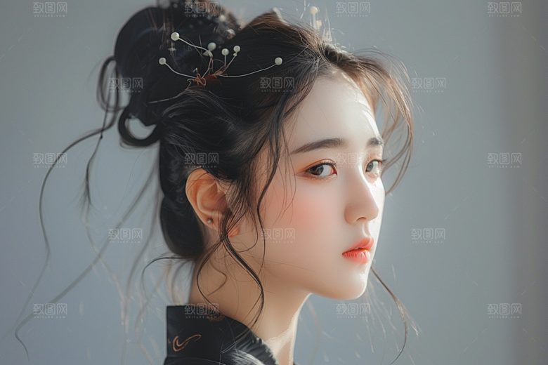 妆造发型写真肖像摄影图