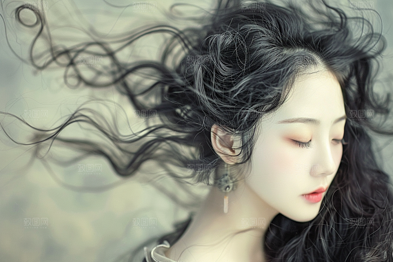 妆造发型美妆造型人物摄影图