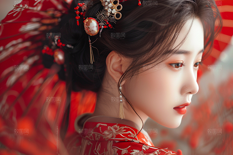 妆造发型彩妆高清摄影图