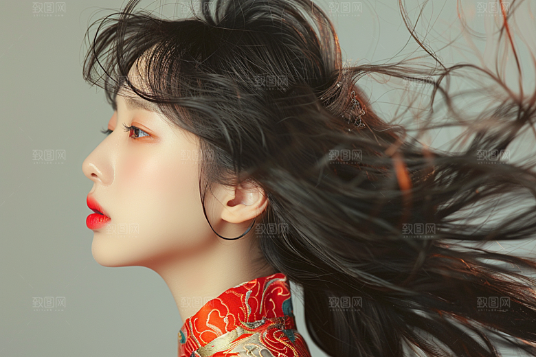 妆造发型肖像彩妆摄影图