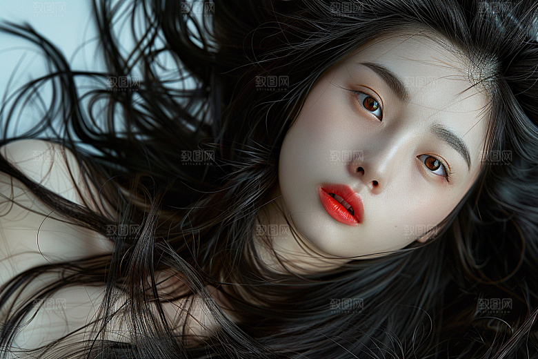 妆造发型人物艺术摄影图