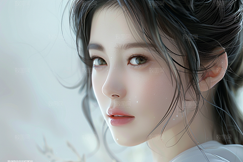 妆造发型美妆肖像摄影图