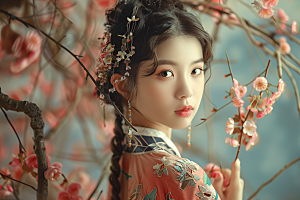 妆造发型彩妆肖像摄影图
