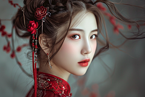 妆造发型美妆造型艺术摄影图