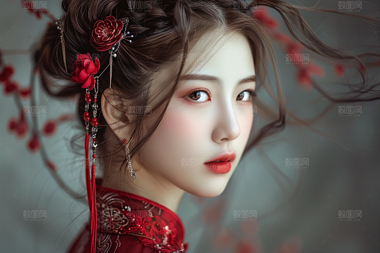 妆造发型美妆造型艺术摄影图