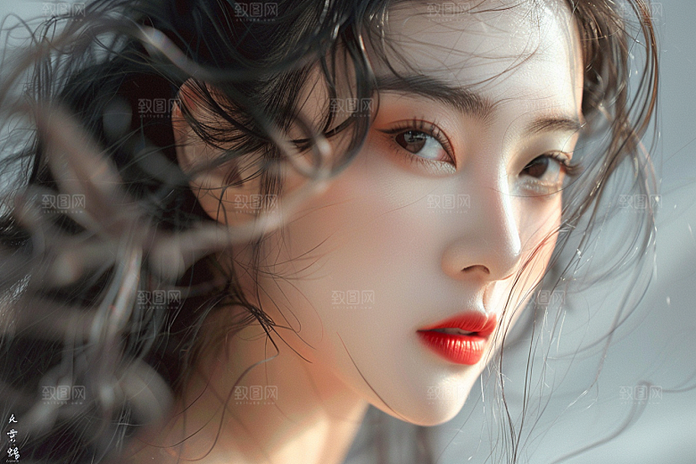 妆造发型写真艺术发型摄影图