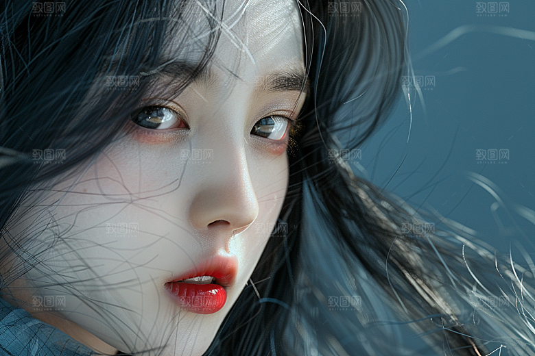 妆造发型艺术发型美妆摄影图