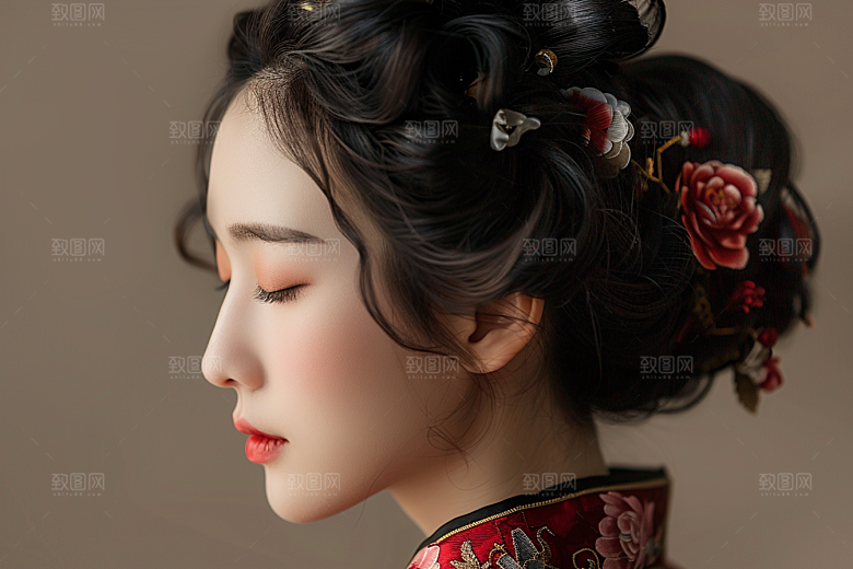 妆造发型美妆艺术摄影图