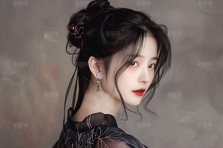 妆造发型彩妆人物摄影图
