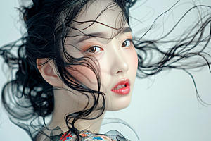 妆造发型美妆唯美摄影图