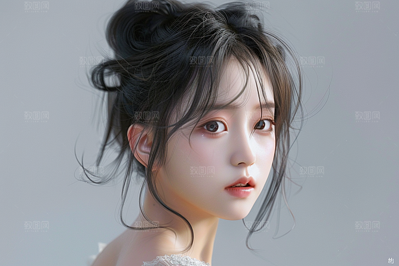 妆造发型艺术写真摄影图