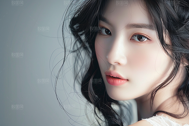 妆造发型艺术发型写真摄影图