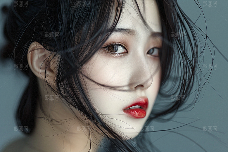 妆造发型美妆艺术发型摄影图