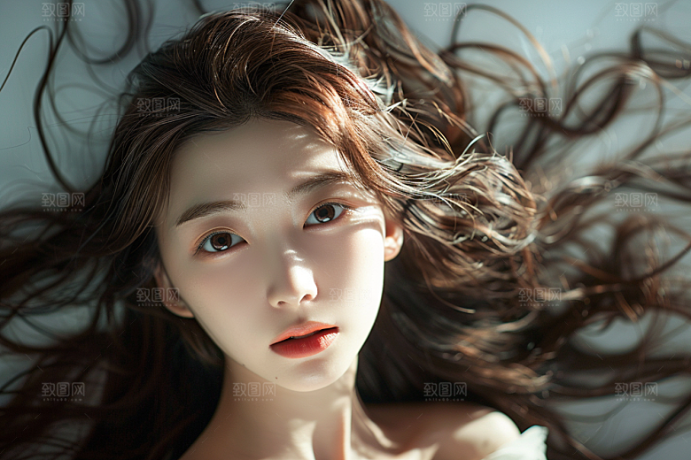 妆造发型美妆肖像摄影图
