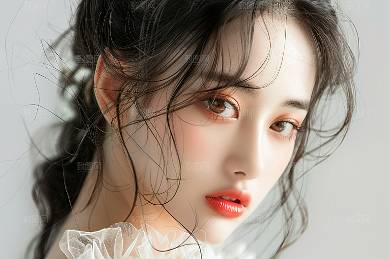 妆造发型艺术发型人物摄影图